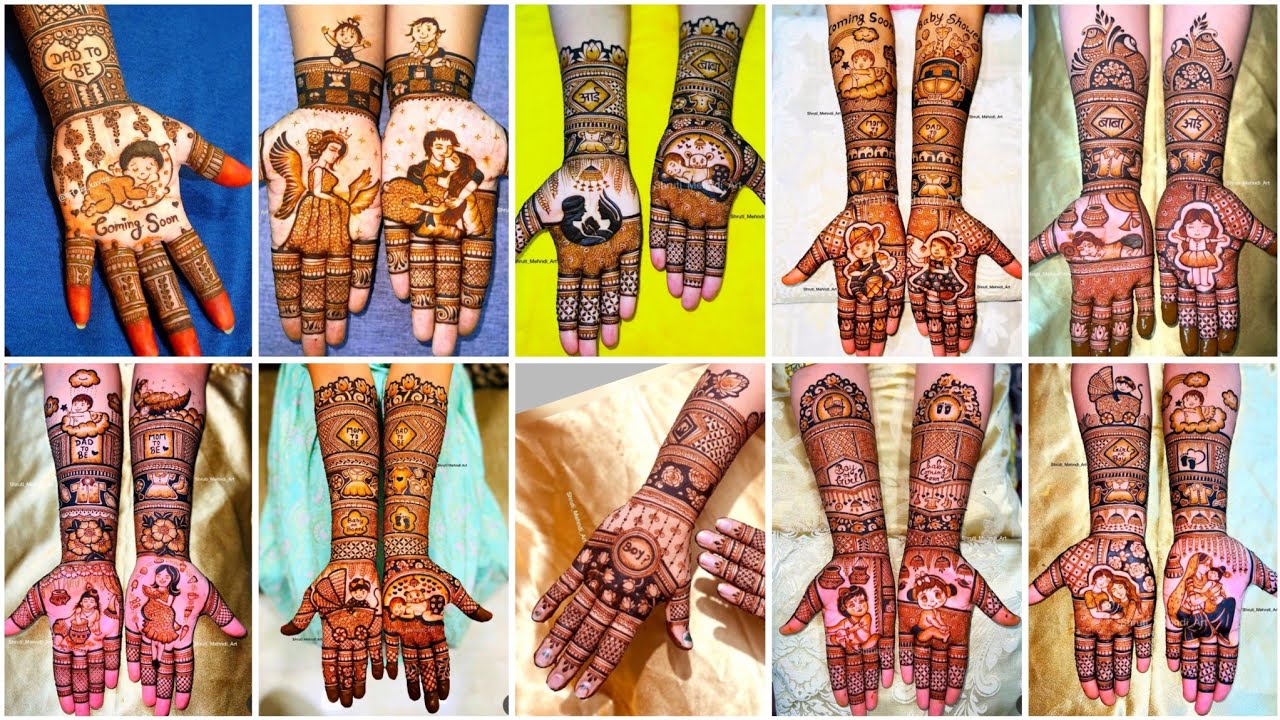 Baby shower mehndi design latest / back hand mehndi design / New baby shower mehndi designs 2025