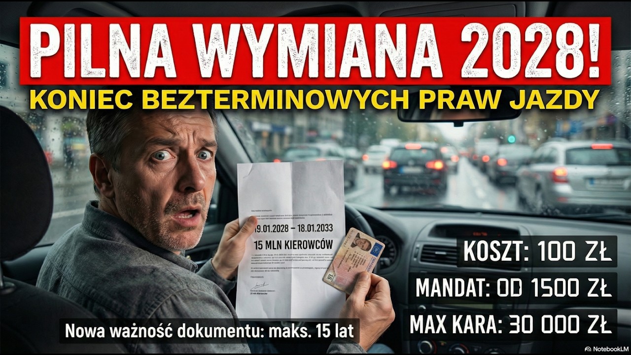 15 mln Polaków musi to zrobić! 🚗 Koniec bezterminowych praw jazdy! Sprawdź datę (2028-2033)