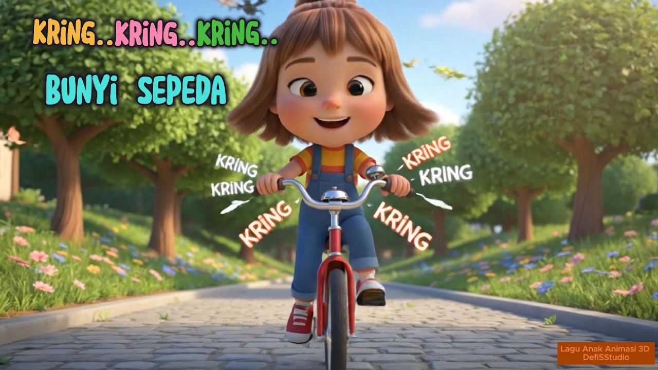 Kring Kring Bunyi Sepeda 🚲 | Lagu Anak Animasi 3D Anak Rajin Dapat Hadiah Sepeda