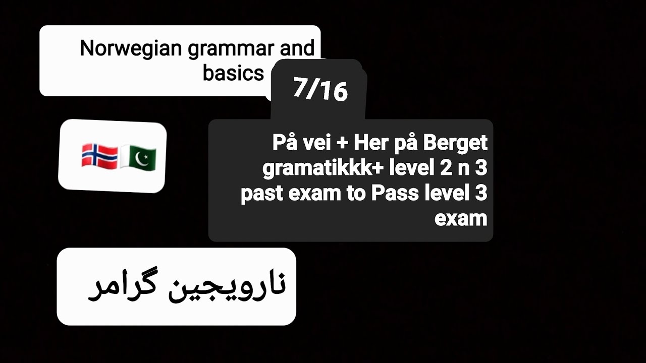 7/16 Learn Norwegian grammar and Basics in Urdu || نارویجین گرامر سیکھیں