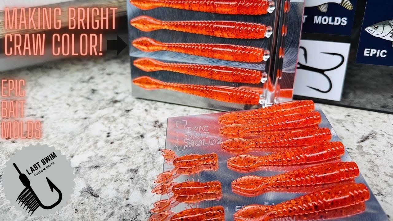 Making Bright Crawfish Color Soft Plastics! | Epic Bait Molds