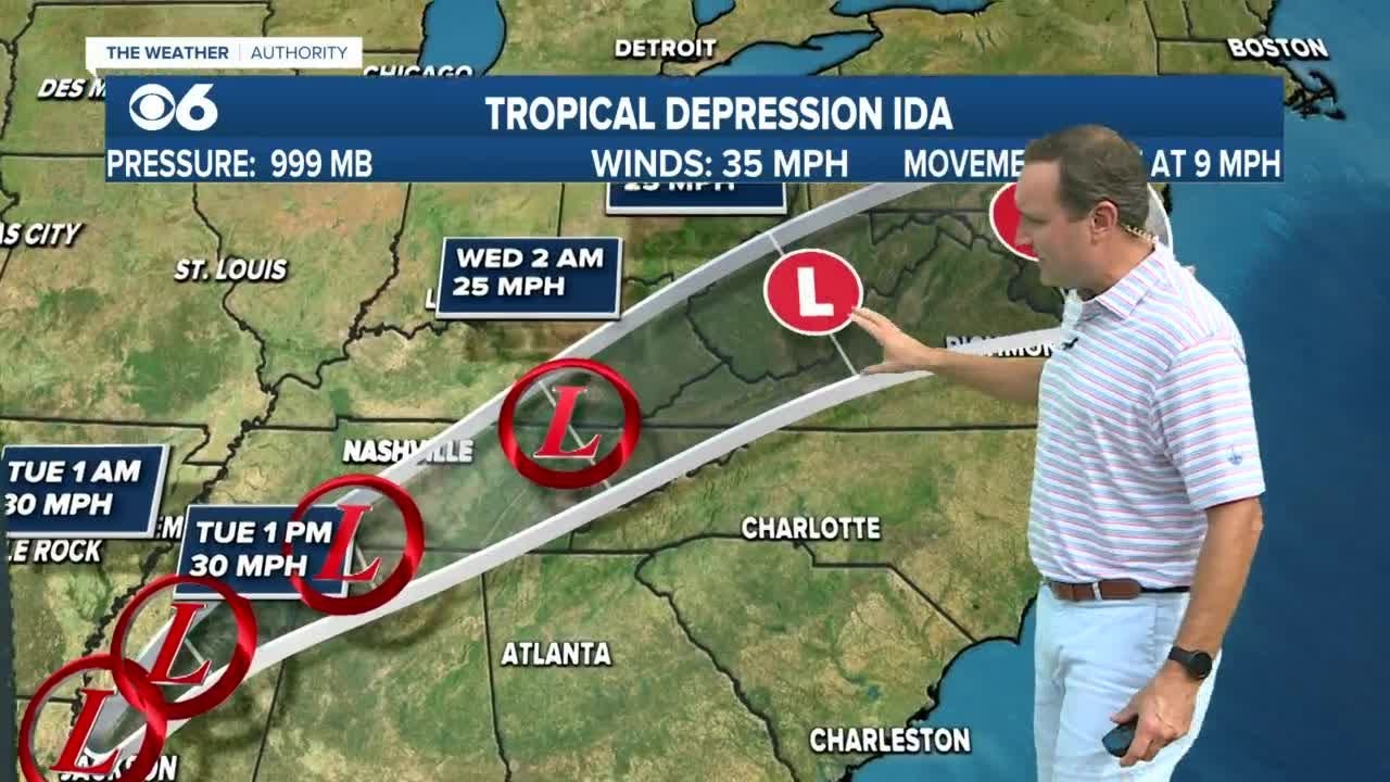 When Virginia could see impacts from Tropical Depression Ida