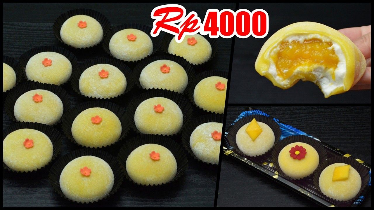 LEMBUT TANPA SUSU TANPA MARGARIN TANPA MINYAK | MOCHI DAIFUKU MANGGA EKONOMIS RP. 4000