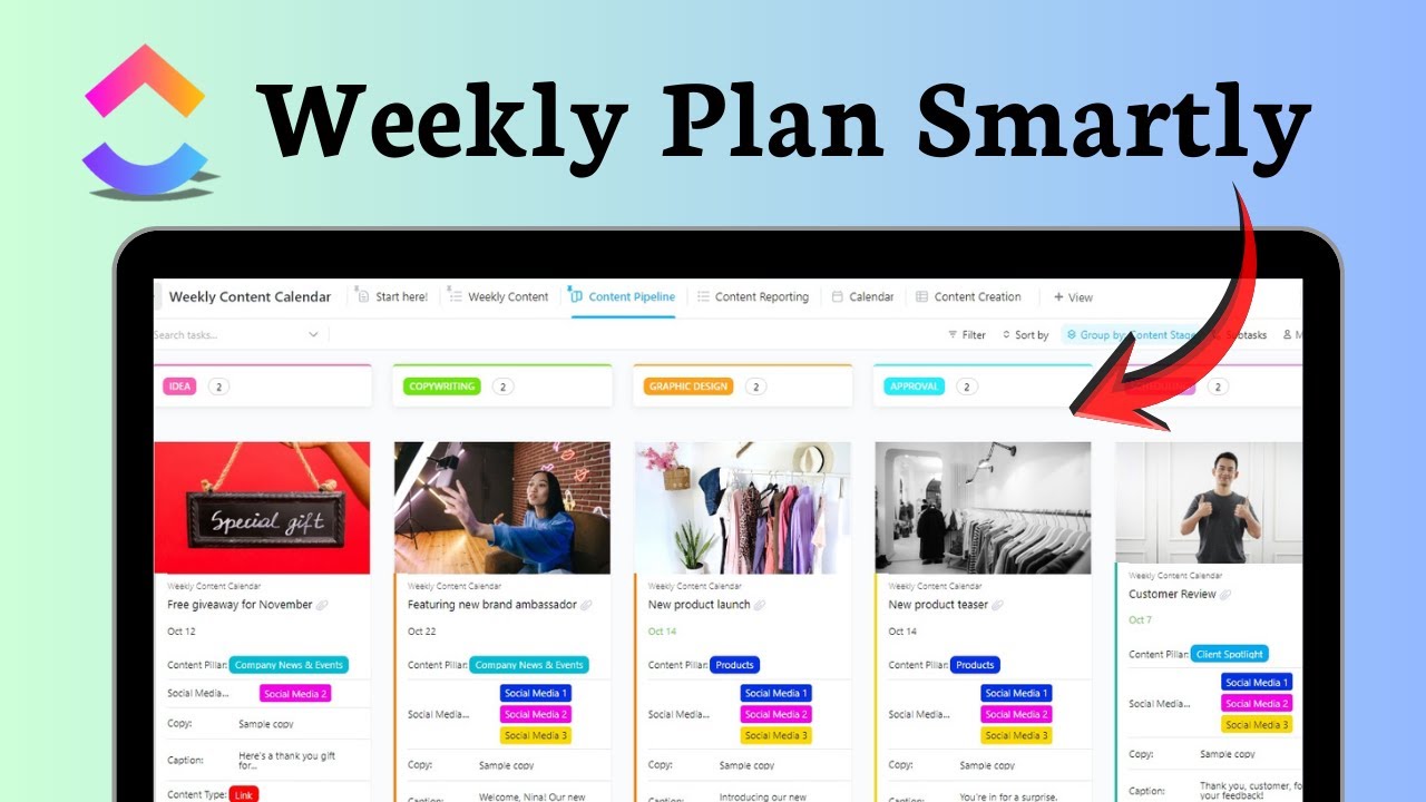 How to create a weekly planner in ClickUp (Goal Tracking)