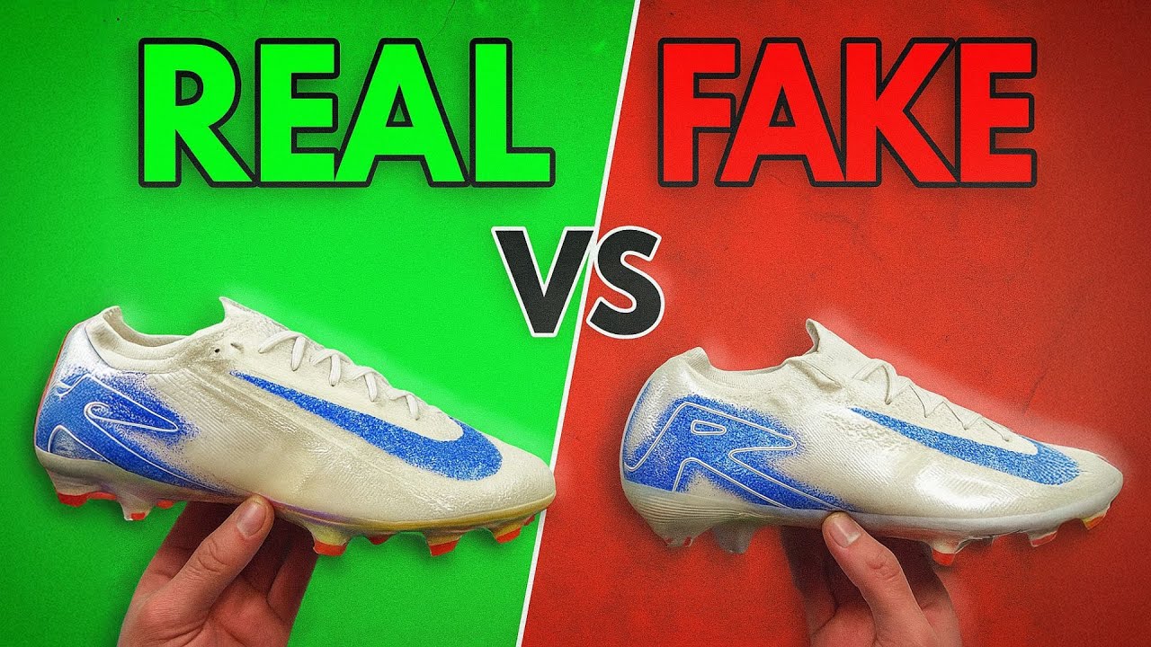 REAL VS FAKE! NIKE MERCURIAL VAPOR 16 BLUEPRINT FOOTBALL BOOT COMPARISON! (CLEATS)