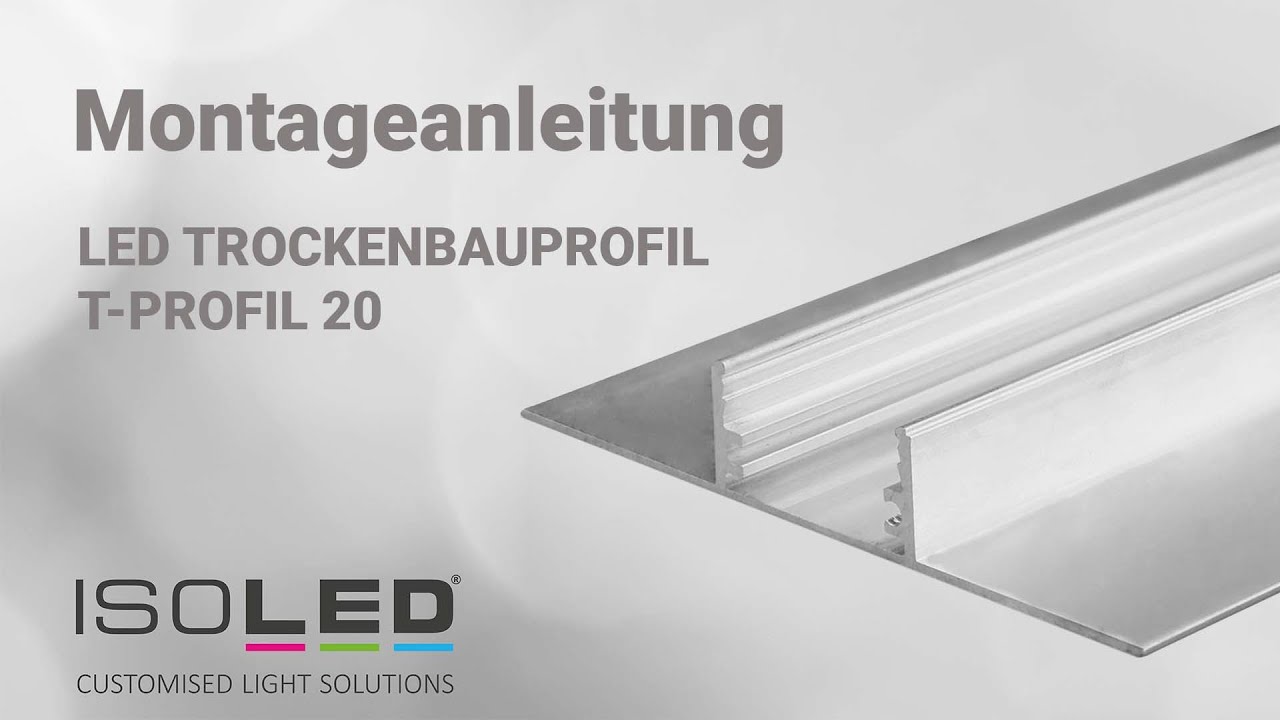 LED Trockenbau T 20 Profil  Montageanleitung