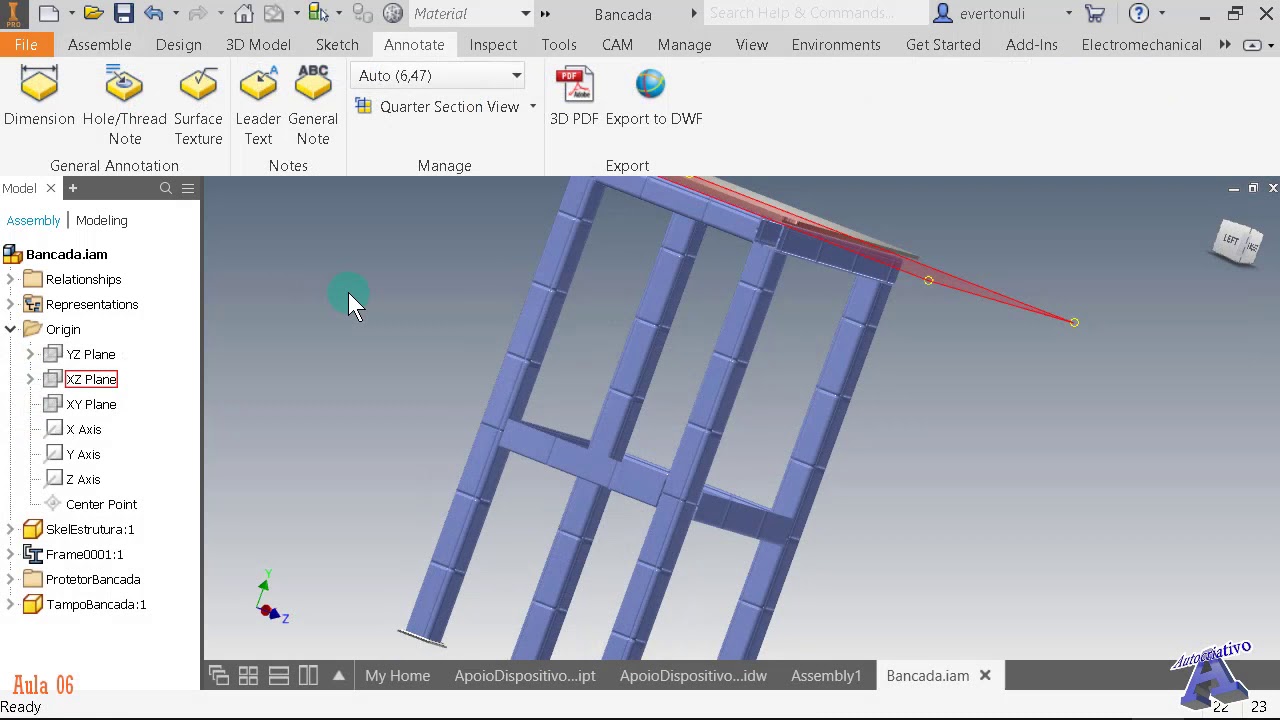Curso de Inventor Na Prática Aula 06 - Apoio do Dispositivo - Autocriativo