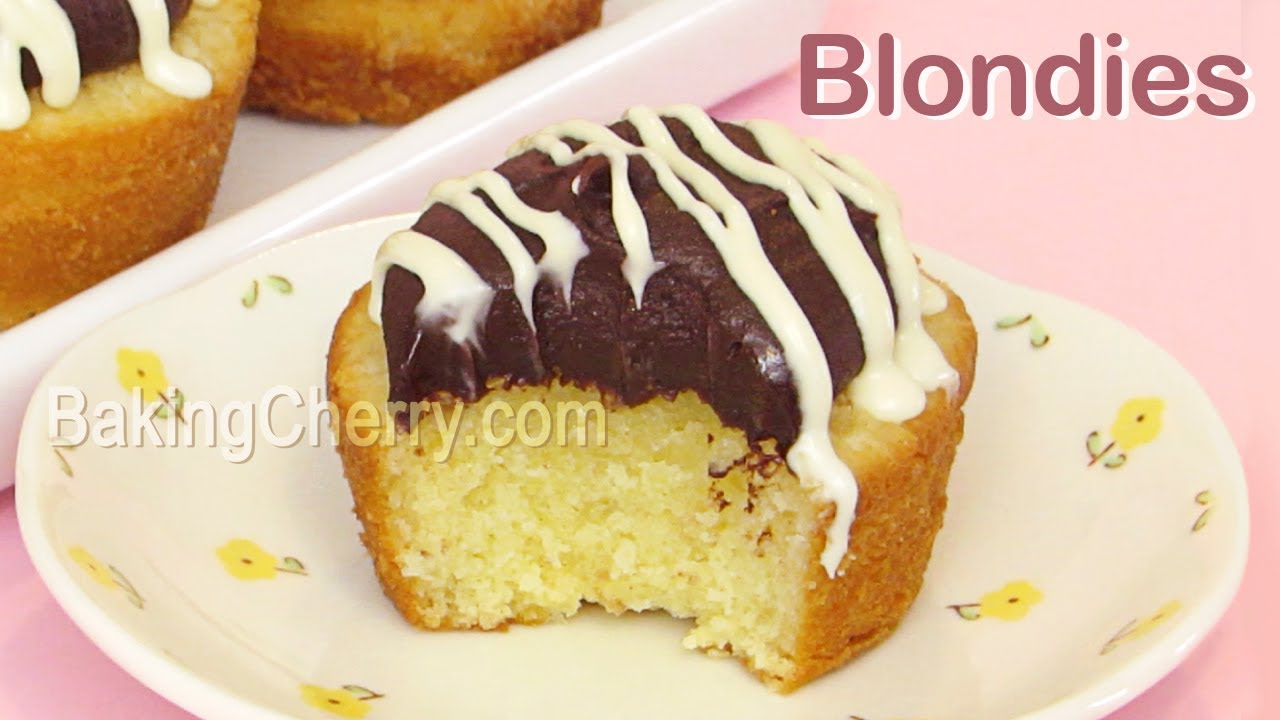 Easy Double Chocolate Blondies (no mixer needed) | Quick and Easy Dessert Idea | Baking Cherry