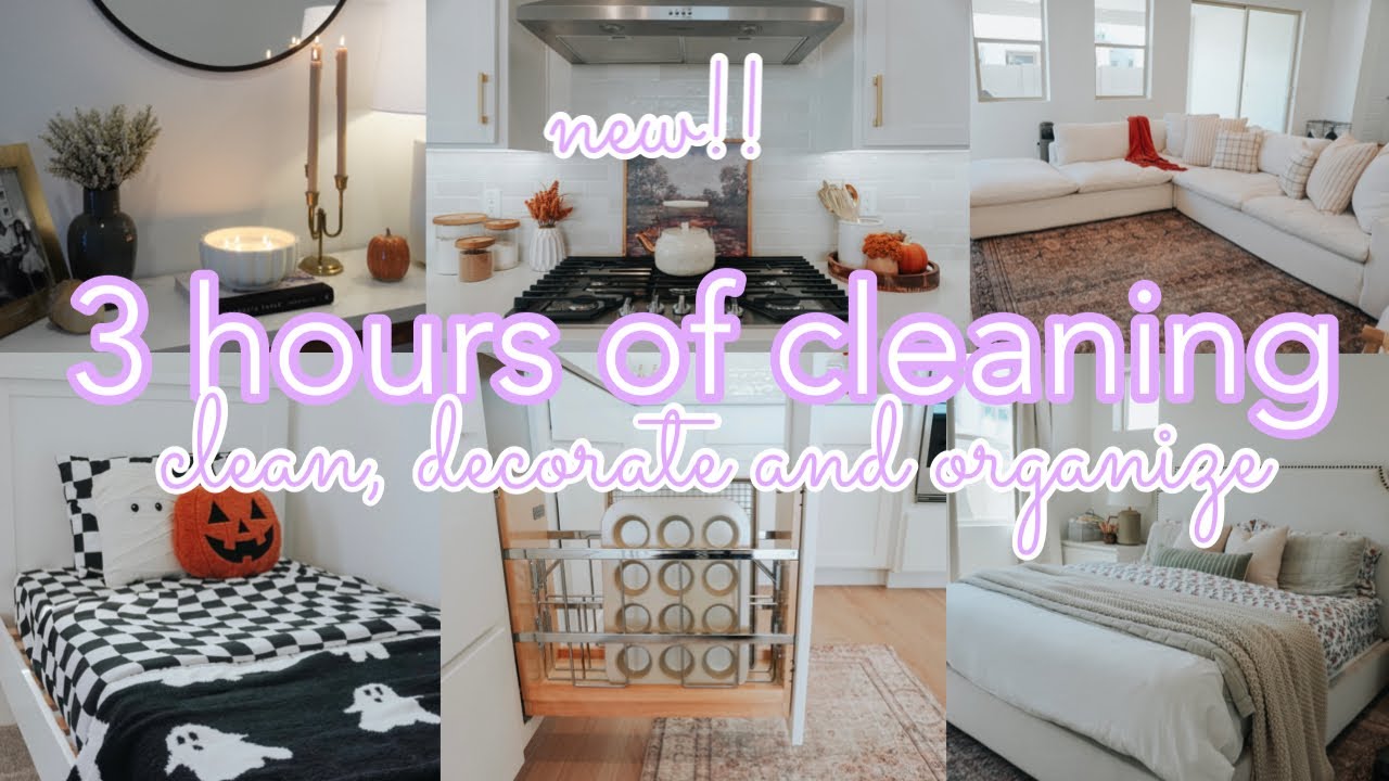 NEW ✨ 3 HOURS OF CLEANING, DECORATING & ORGANIZING || CLEANING MARATHON || CLEANING MOTIVATION