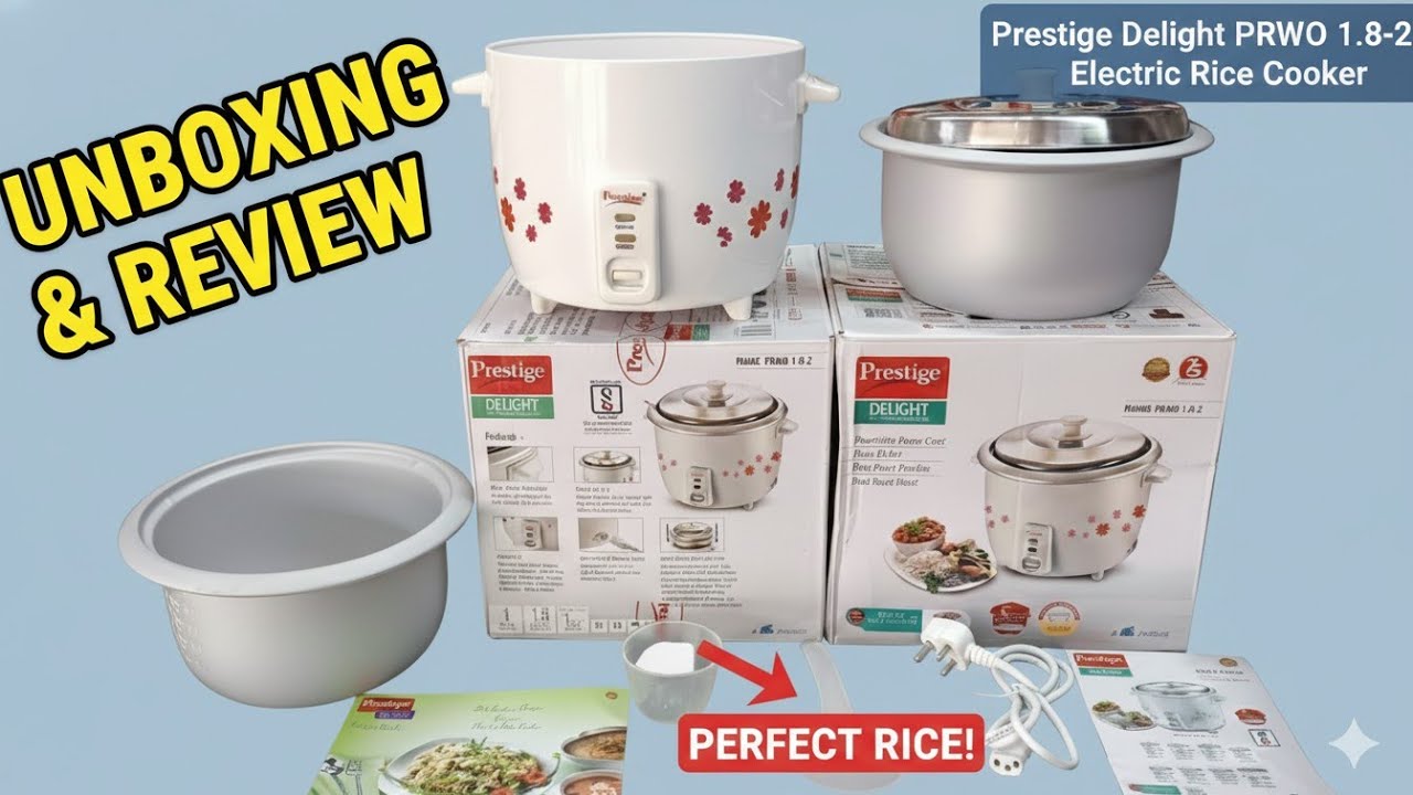 Электрическая рисоварка Prestige PRWO 1.8-2 | 2 алюминиевые кастрюли | Новые кухонные гаджеты | Р...