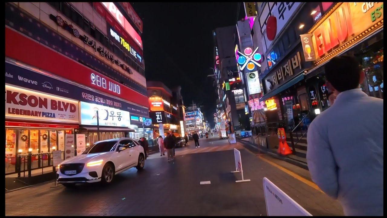 South Korea 🇰🇷 | Suwon Ingyedong Night Walk  | Neon Streets, Karaoke & Lively Nightlife | 4K 