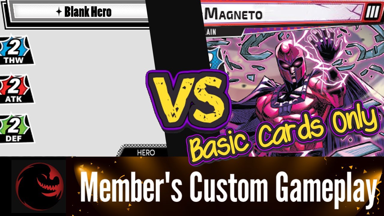 How Strong are Basic Cards in Marvel Champions? Expert Magneto Playthrough with Blank Hero