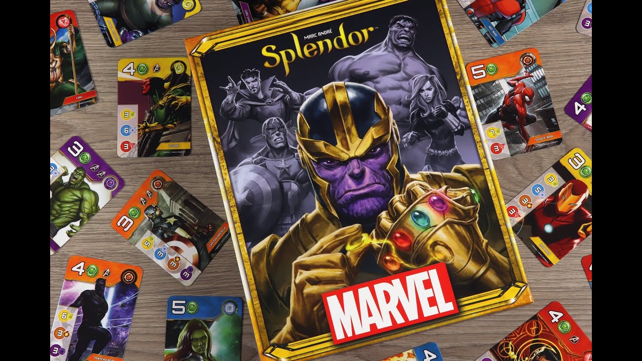 SPLENDOR MARVEL règle du jeu en français présentée par la chaîne  youtube expliquemoica