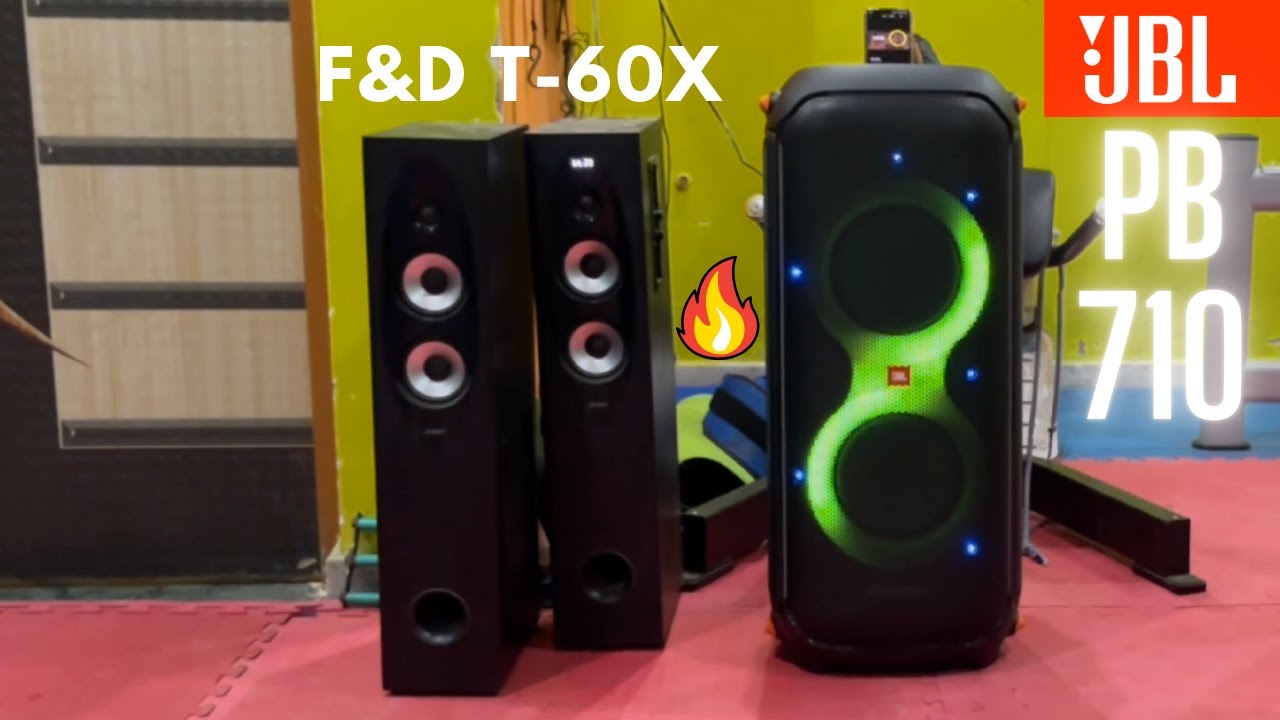 JBL Partybox 710 vs F&D T60-X Sound Test in Gym | Party Speaker vs Tower Speaker