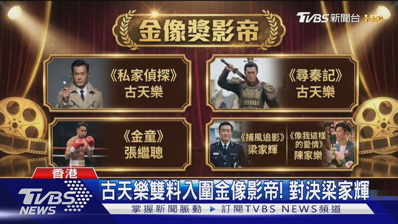 古天樂雙料入圍金像影帝! 對決梁家輝 章子怡獲影后提名｜TVBS新聞 @TVBSNEWS01
