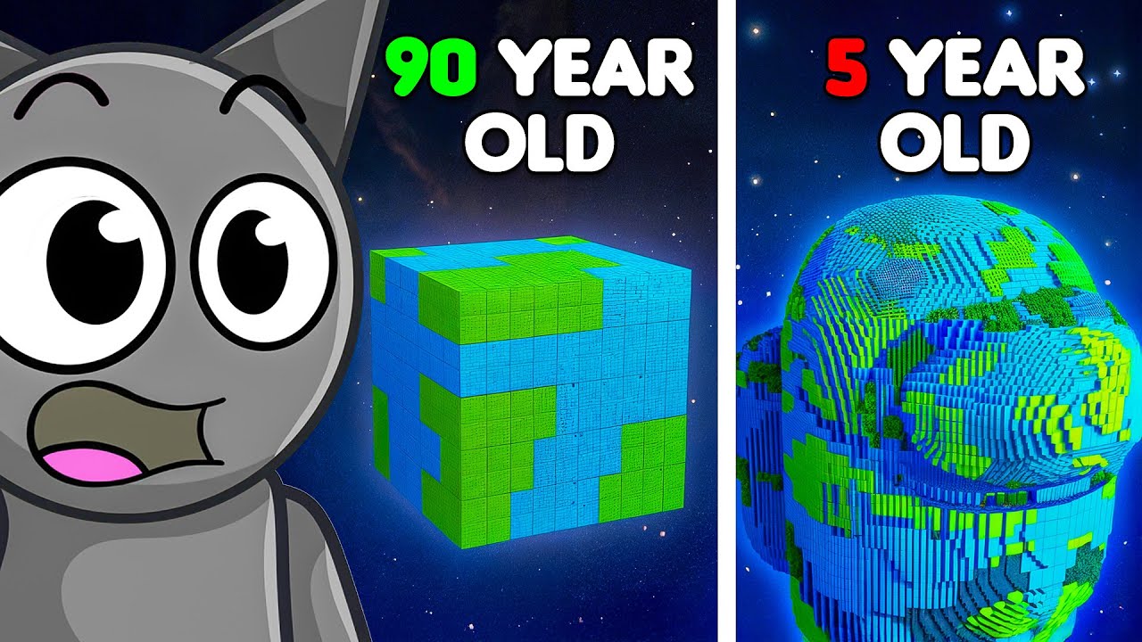 Реакция на MINECRAFT в РАЗНОМ ВОЗРАСТЕ (100 ЛЕТ)