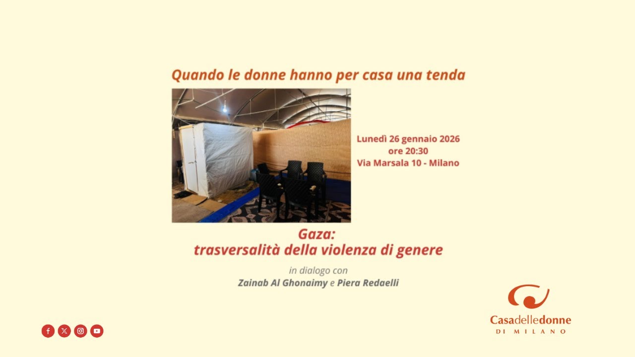 GAZA: trasversalità della violenza di genere in dialogo con  Zainab Al Ghonaimy e Piera Redaelli