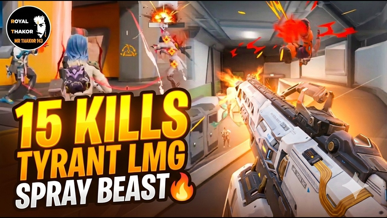 Tyrant LMG Spray Beast 🔥 15 Kills With Lucinda | Kick Finish | Farlight 84