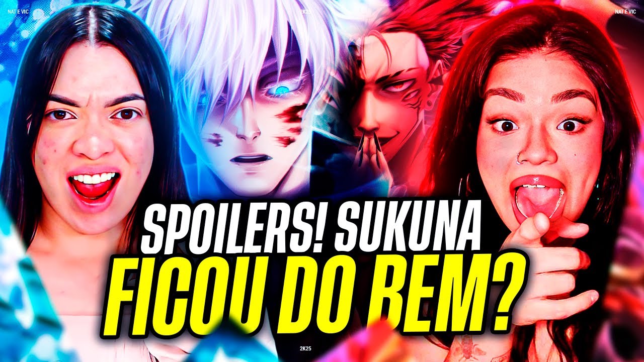 (2 em 1) AniRap - SUKUNA: Armagedom & DESABAFO SATORU GOJO (Jujutsu Kaisen) | Vick e Nat [REACT]