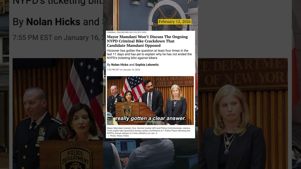 Местные журналисты привлекли мэра Мамдани к ответственности за предвыборные обещания #nyc #bike #...
