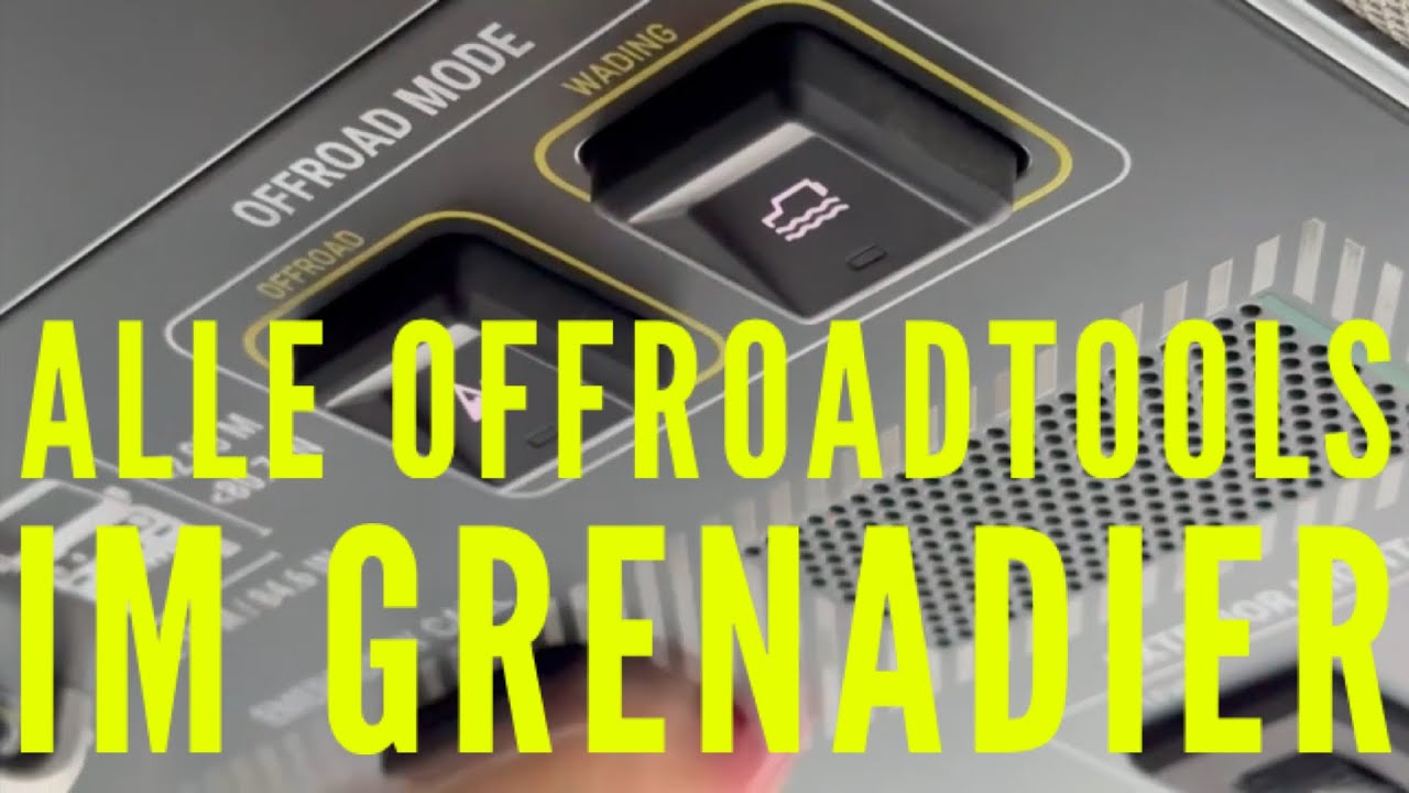 Bedienung von Offroad-und Watmodus, sowie Mitteldifferenzial- und Achssperren beim Grenadier