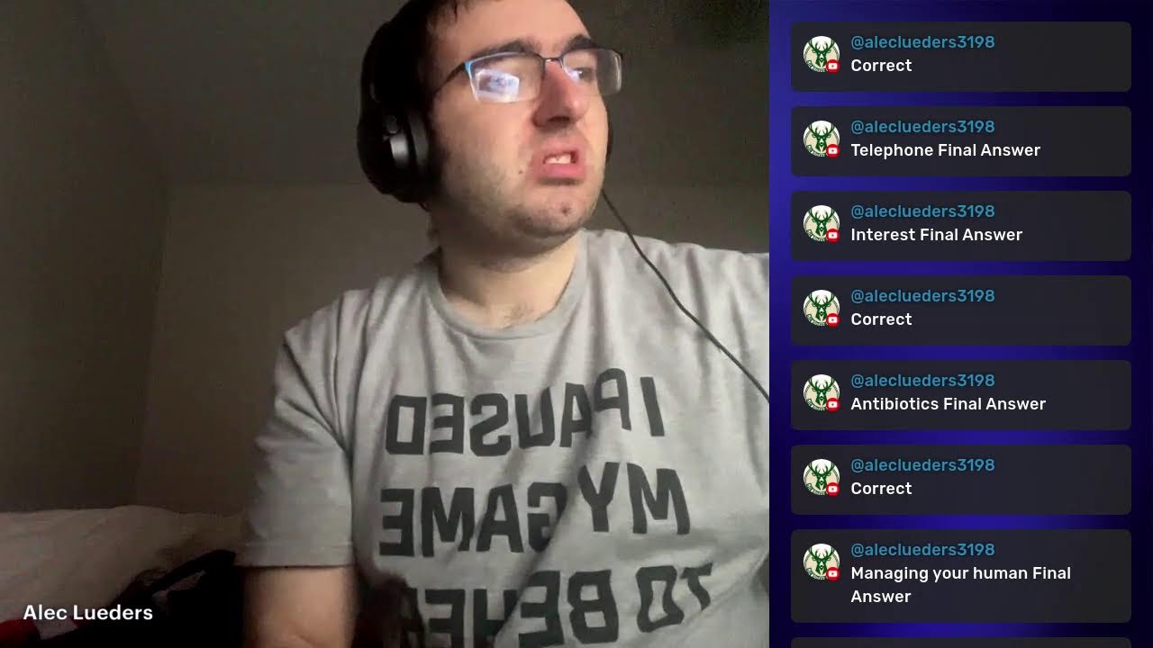 Alec Lueders reacts to flip side