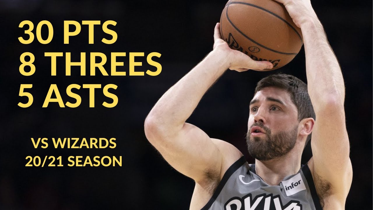 Joe Harris 30 Pts 8 Threes 5 Asts Hgihlights vs Washington Wizards | NBA 20/21 Season