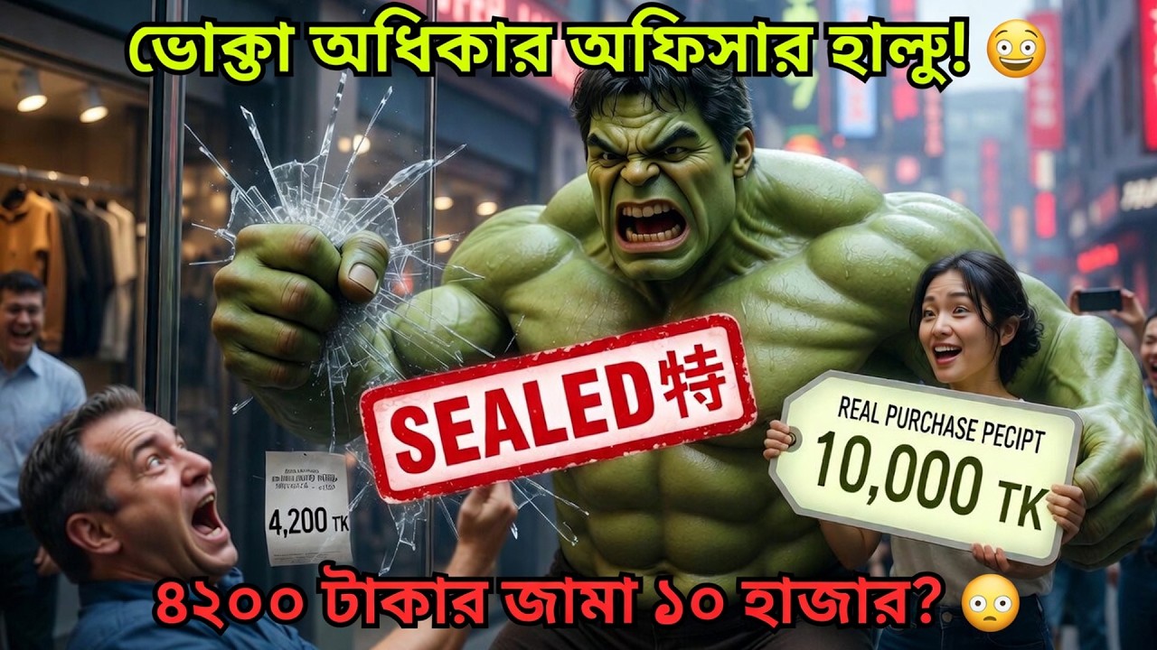 ভোক্তা অধিকার অফিসার হালুর ধামাকা অভিযান! 😂 ৪২০০ টাকার জামা ১০ হাজার! | Halu's Market Raid