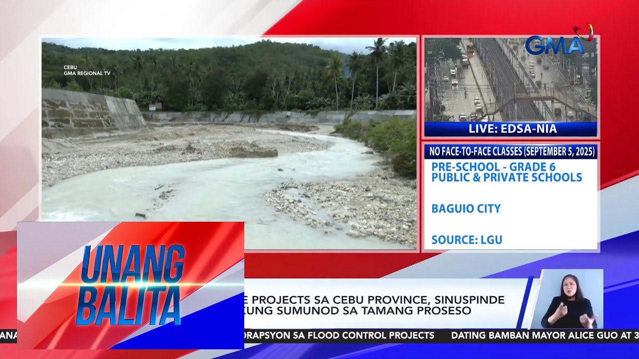 154 infrastructure projects sa Cebu Province, sinuspinde muna para suriin kung... | Unang Balita