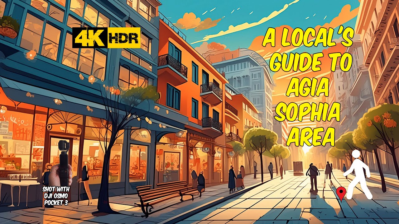 Thessaloniki Walking Tour Agia Sofia Area 4K HDR captions and narration