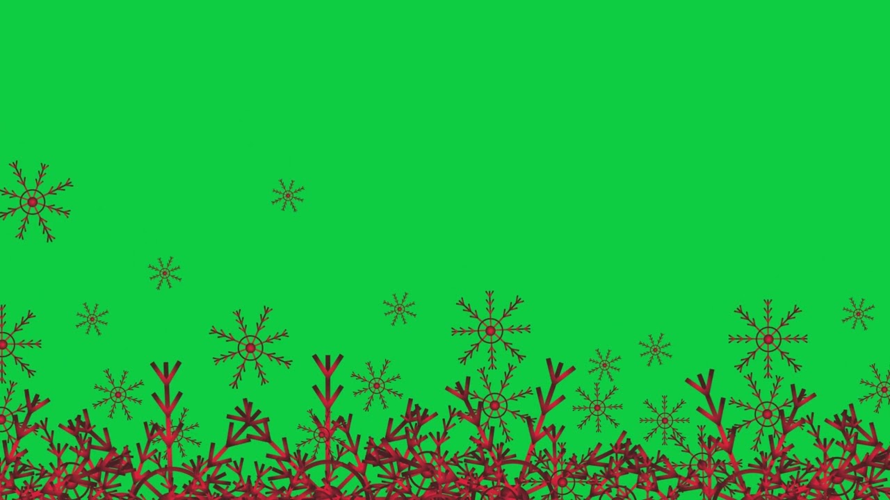 Realistic Falling Snow & Snowdrift Background Animation | Green Screen