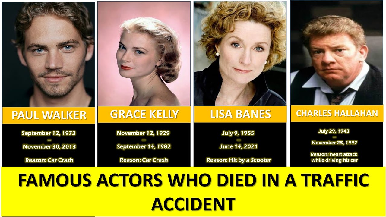 FAMOUS ACTORS WHO DIED IN A TRAFFIC ACCIDENT | Reason of Death #usa #celebritydeath #trafficaccident