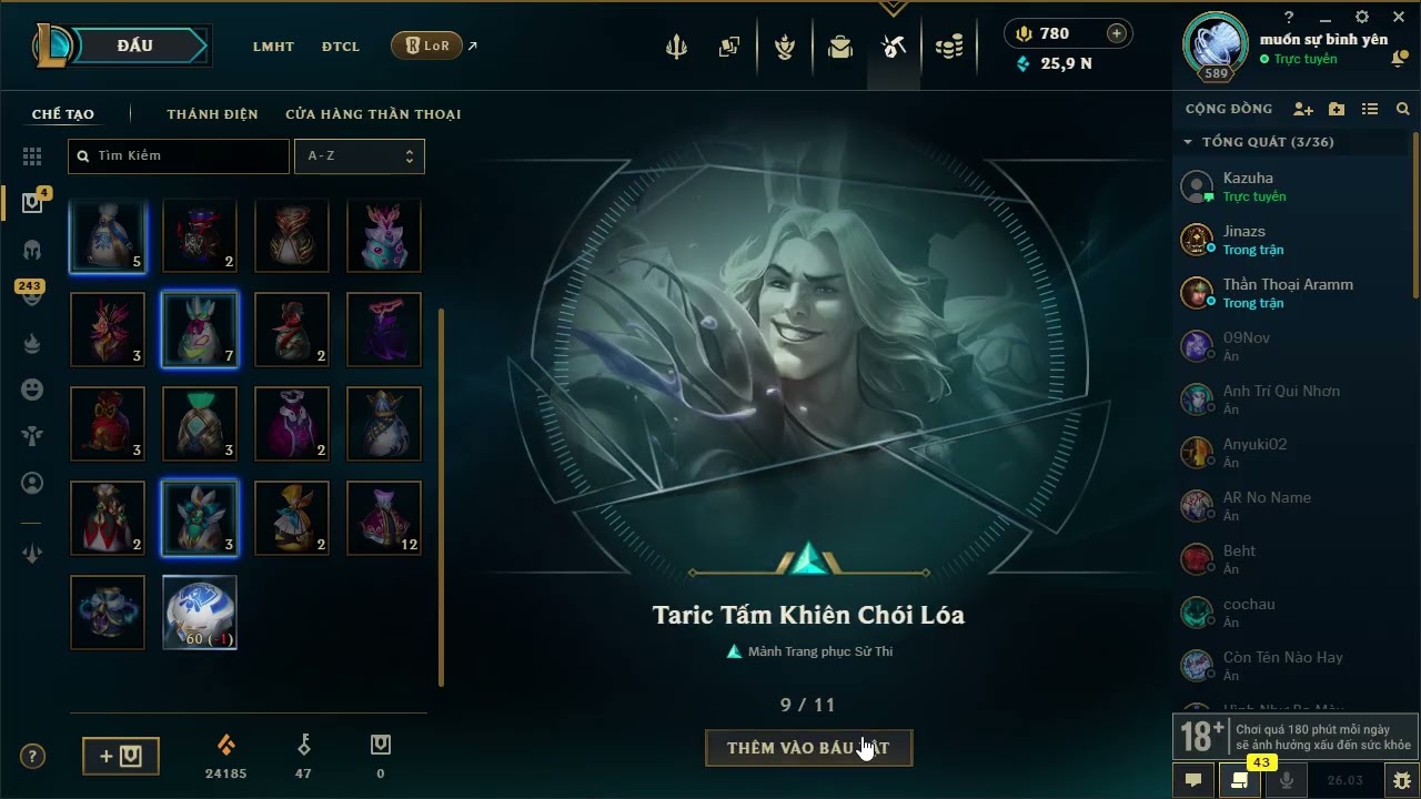 Mở 400 viên và túi còn sót lại   Khép lại trang sử của Garena là nph LOL