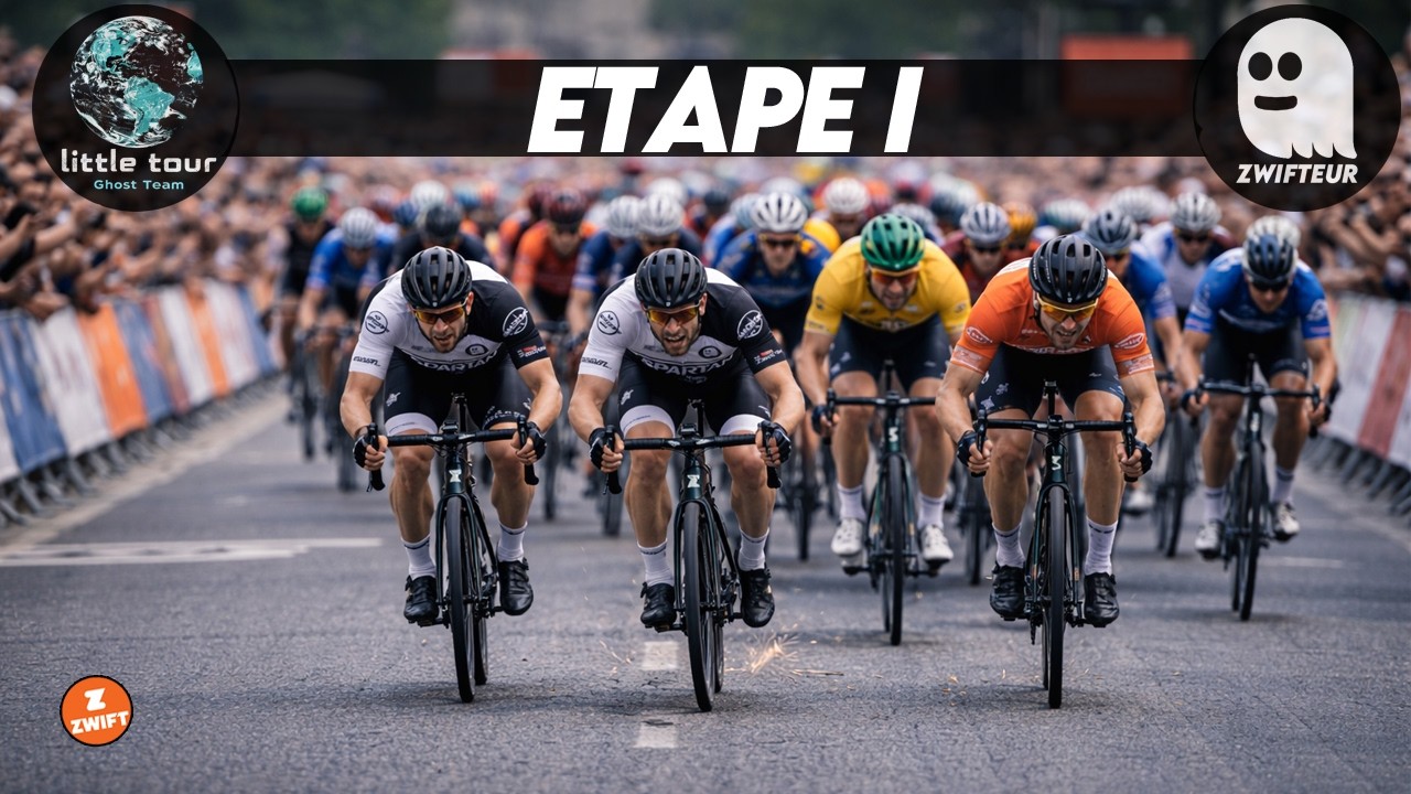 [ZWIFT] Little Tour Etape 1 – Reco ZRL Round 4 - Attaque Fantôme des Ghost dès le départ !