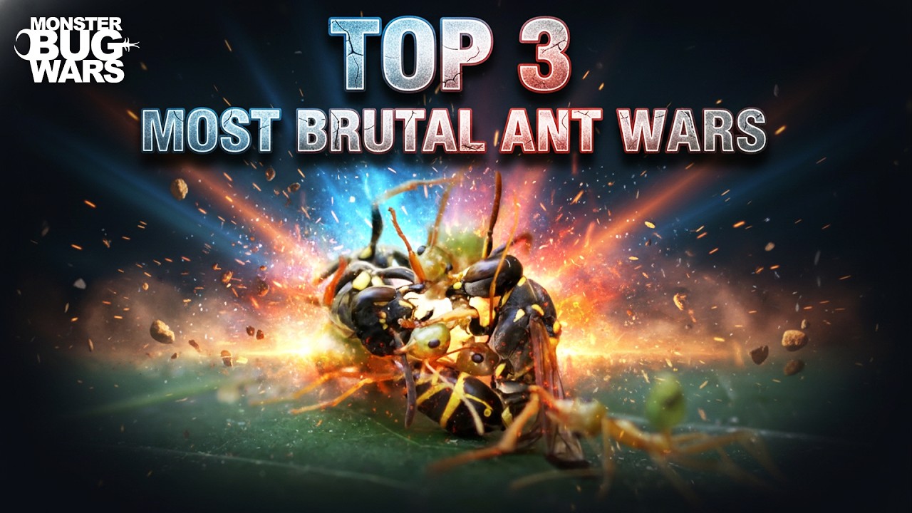 100,000 Ants vs. Wasp Empire: War of Two Civilizations! | Monster Bug Wars