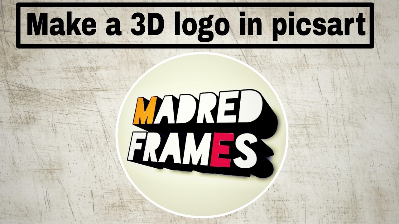 How to make a 3D logo in picsart - PicsArt editing tutorial  HD