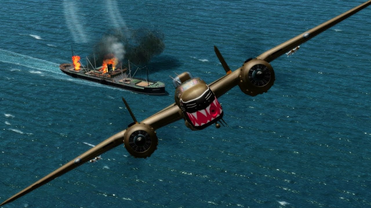 IL-2 1946: Black Panther B-25s Devastate Convoy