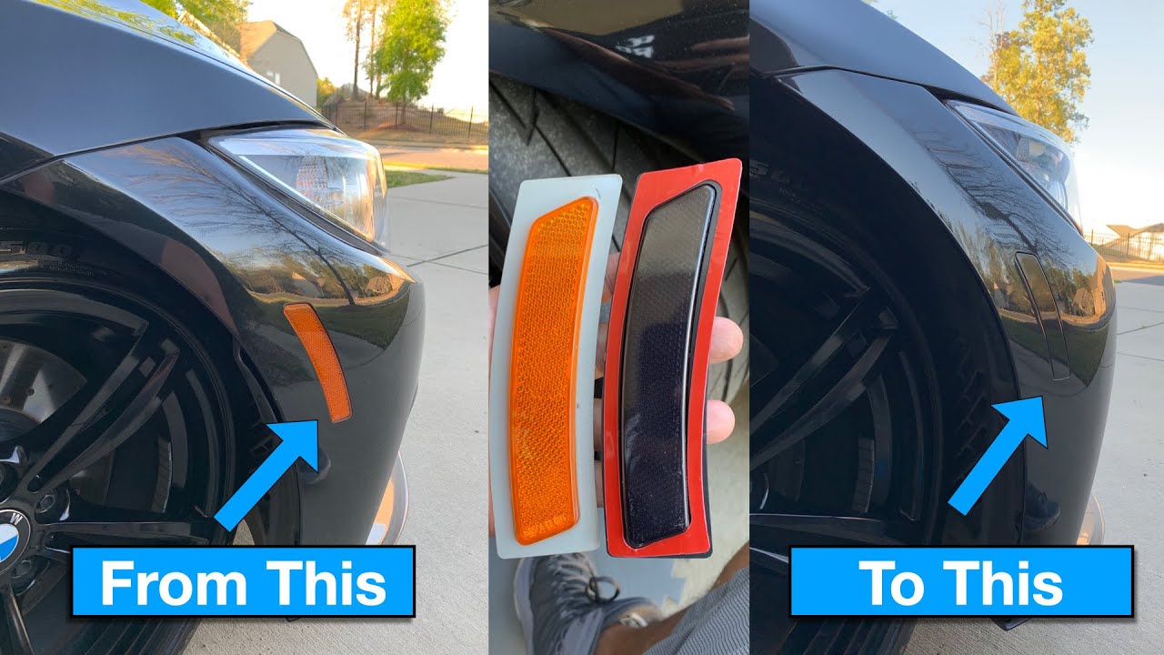 Установка боковых отражателей/маркеров BMW: F30, F32