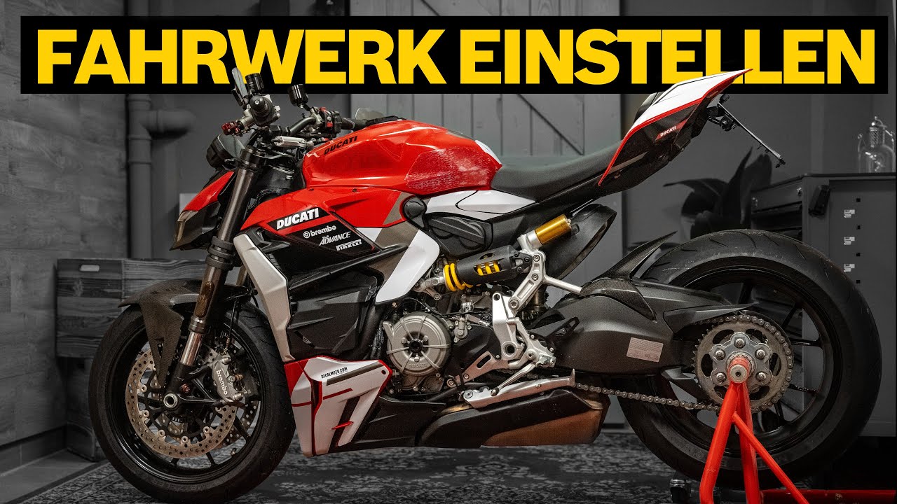 Motorradfahrwerk  - Vorspannung einstellen (2/3)