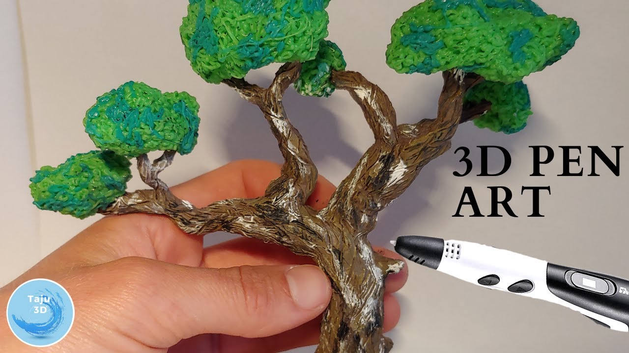 Making a realistic tree with a 3D Pen | 3D Pen art | Realistic Tree DIY | 3D Pen creations