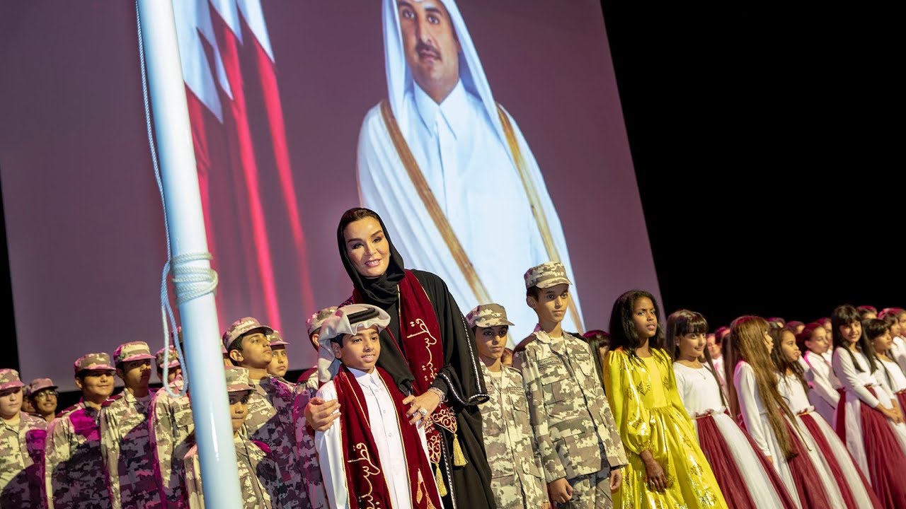 HH at QF schools' Qatar National Day celebration صاحبة السموفي احتفال مدارس مؤسسة قطر باليوم الوطني