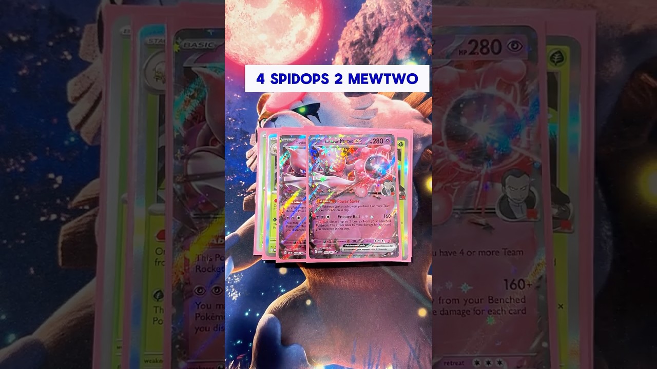 Первое место: Колода команды &laquo;Ракета&raquo; Мьюту Спидопс | Destined Rivals | Pokemon TCG