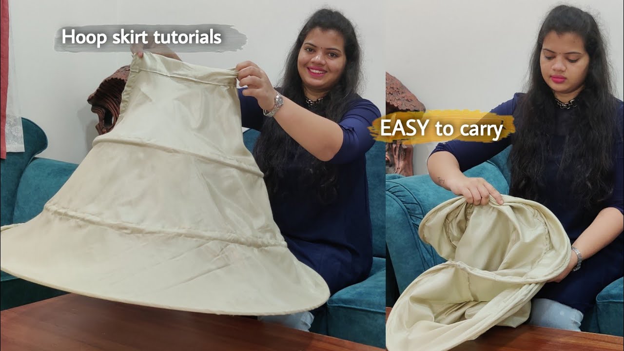 hoop skirt tutorials first time in telugu||easy to carry @cndu designer studio