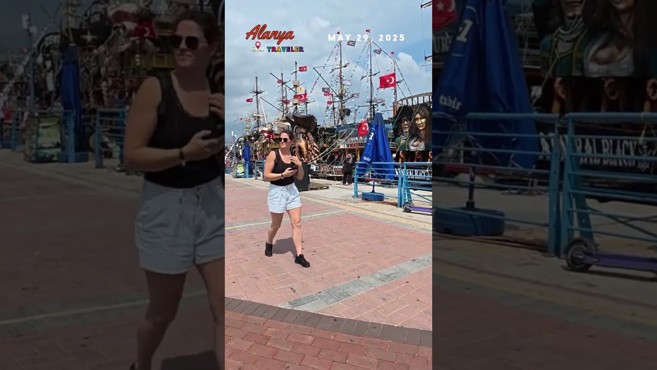 Alanya Harbour Walking Tour #alanya #alanya_turkey #antalya #alanyatraveler #harbour #beach #travel