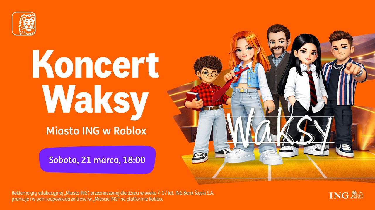 KONCERT ALERT: Waksy przejmują Miasto ING w Roblox