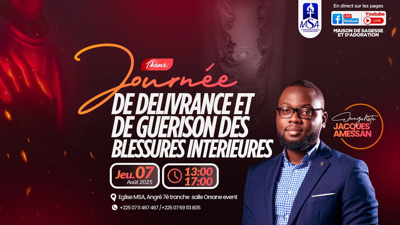 JOURNEE DE DELIVRANCE ET DE GUERISON DES BLESSURES INTERIEURES