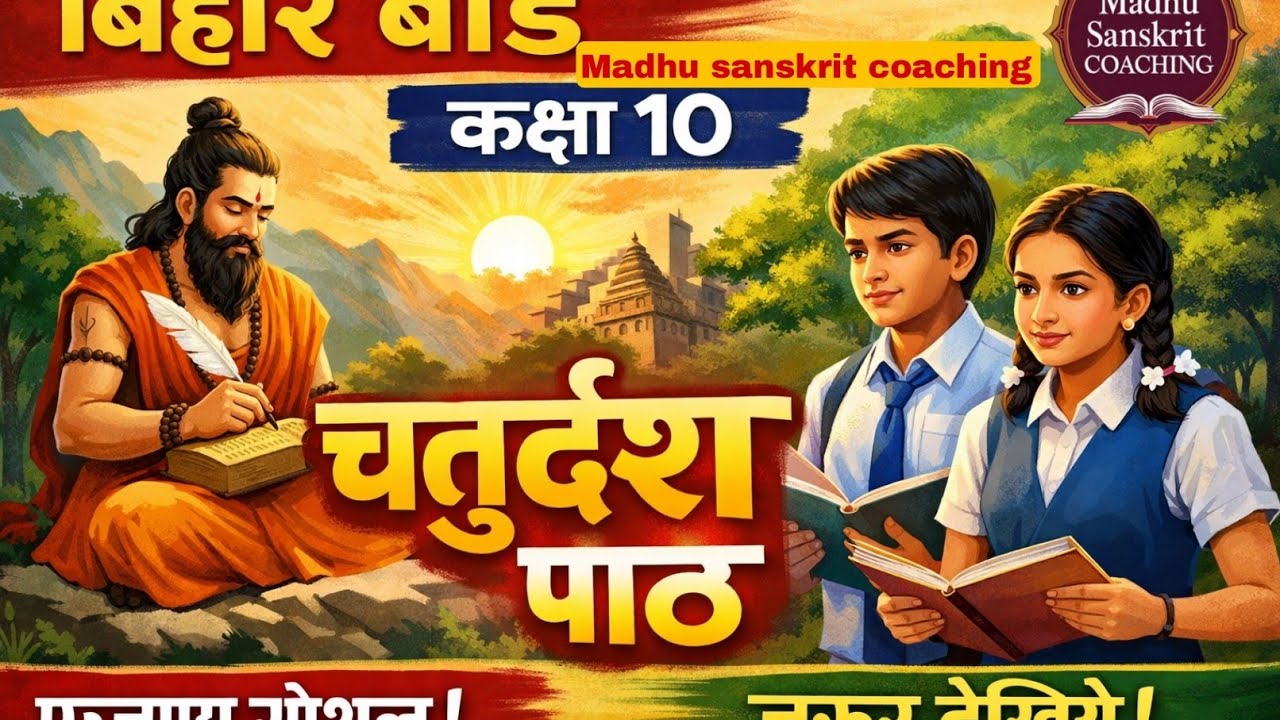 बिहार बोर्ड कक्षा Exam चतुर्दश पाठ Exam Special#BiharBoard#Class10Sanskrit#चतुर्दशपाठ#madhuSanskrit 