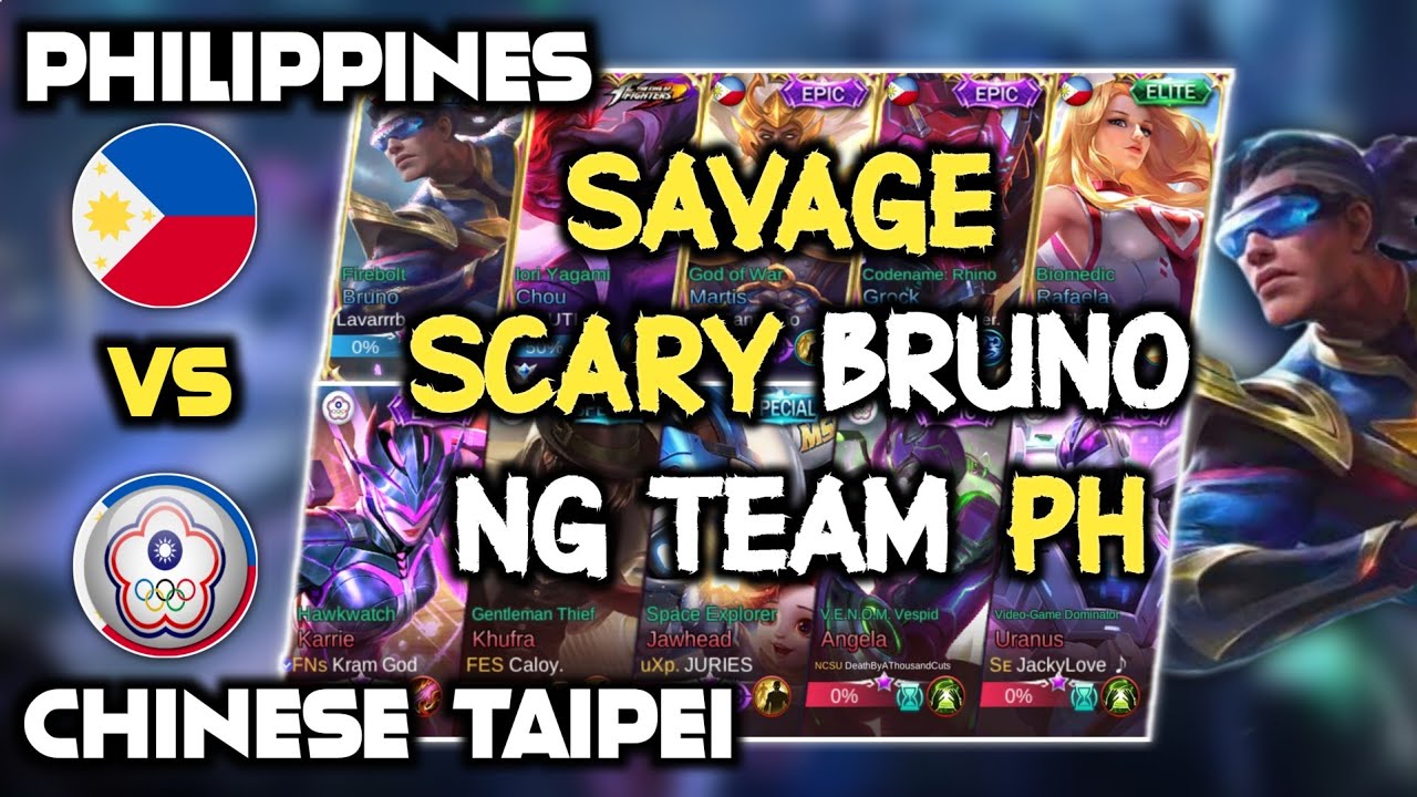 SAVAGE!! Bruno ng Team PH Tinakot ang Team Chinese Taipei | National Arena Contest | Mobile Legends