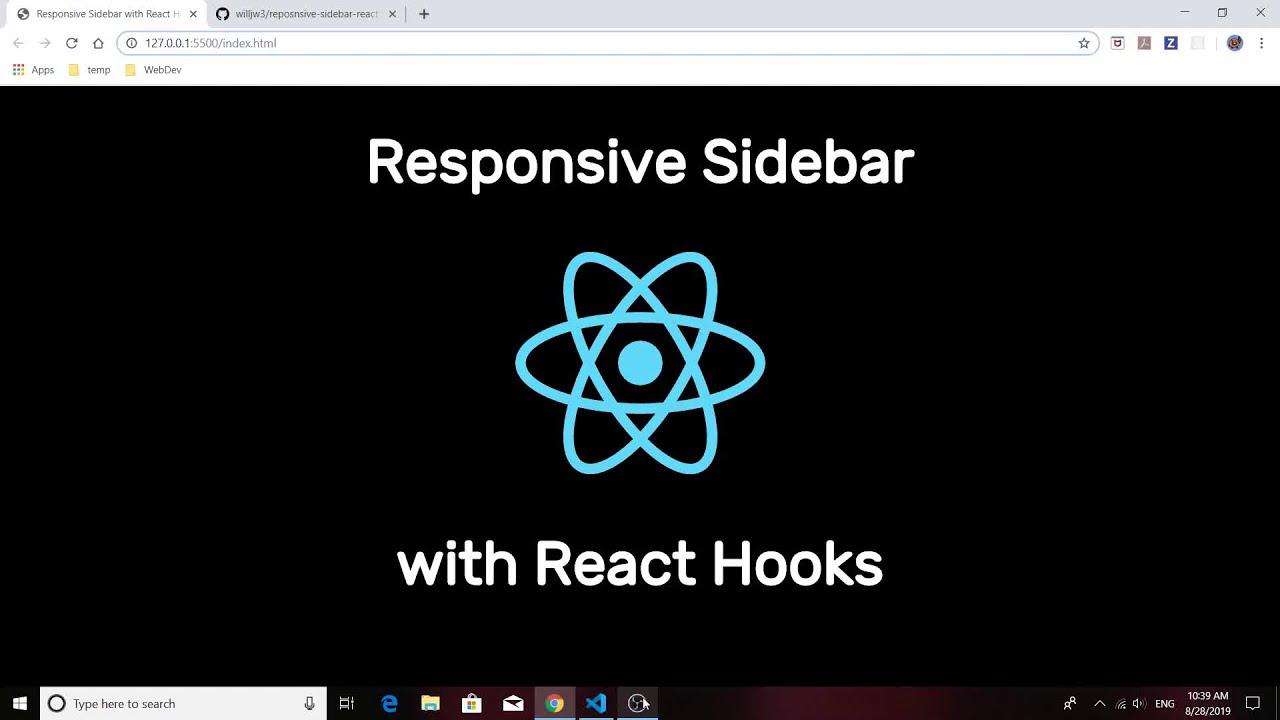 Responsive Sidebar With React Hooks