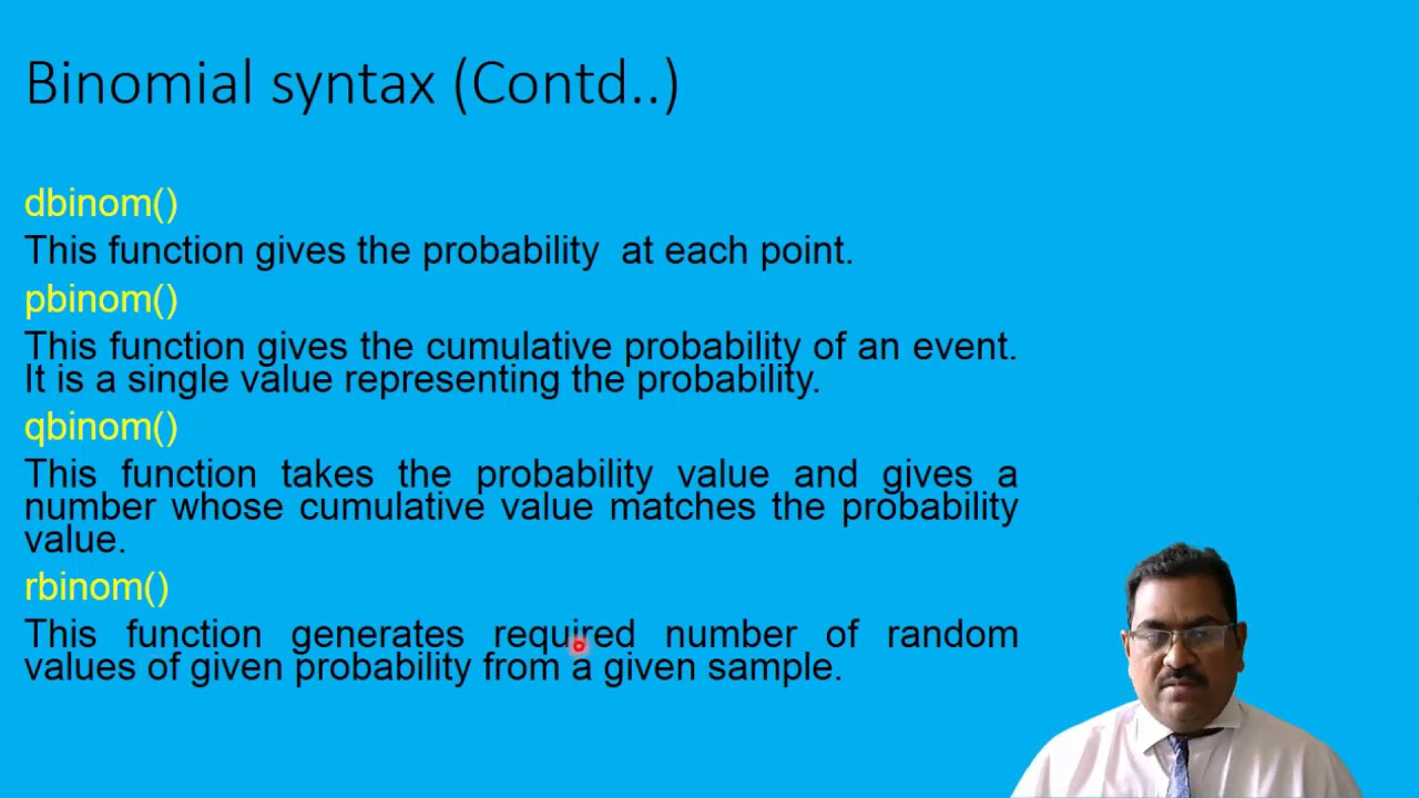 BINOMIAL DISTRIBUTION USING R PROGRAMING